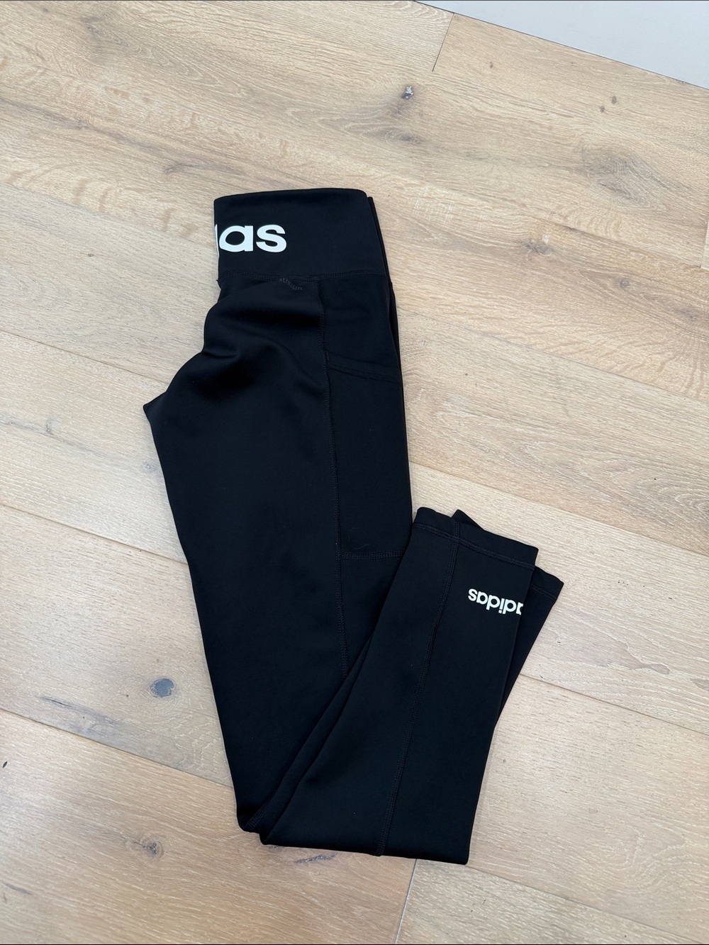 adidas Black Girls' High-Waist Sport Leggings